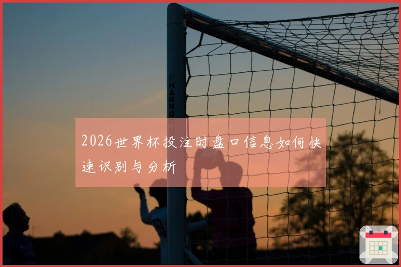 2026世界杯投注时盘口信息如何快速识别与分析